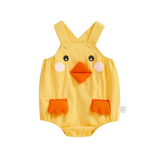 Pudcoco Baby Toddler Duck Overall Romper