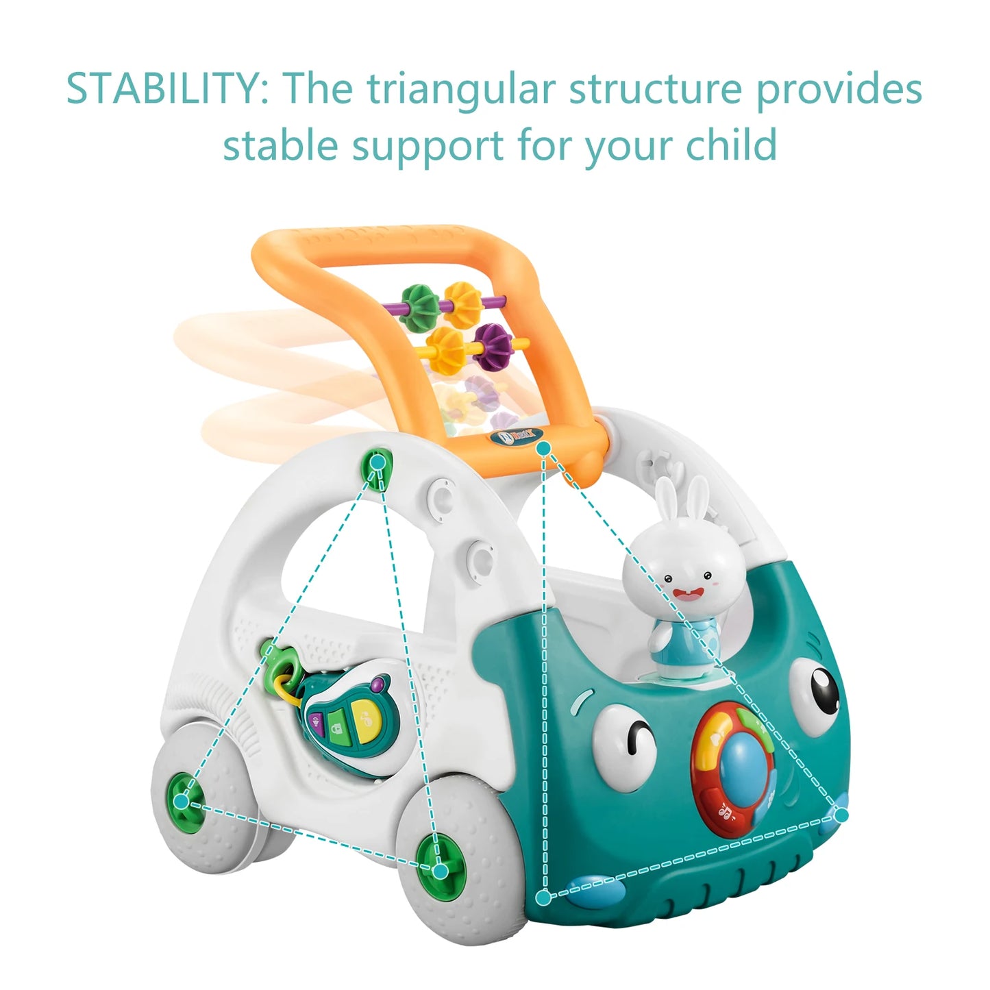 4-in-1 Baby Learning Push Toys