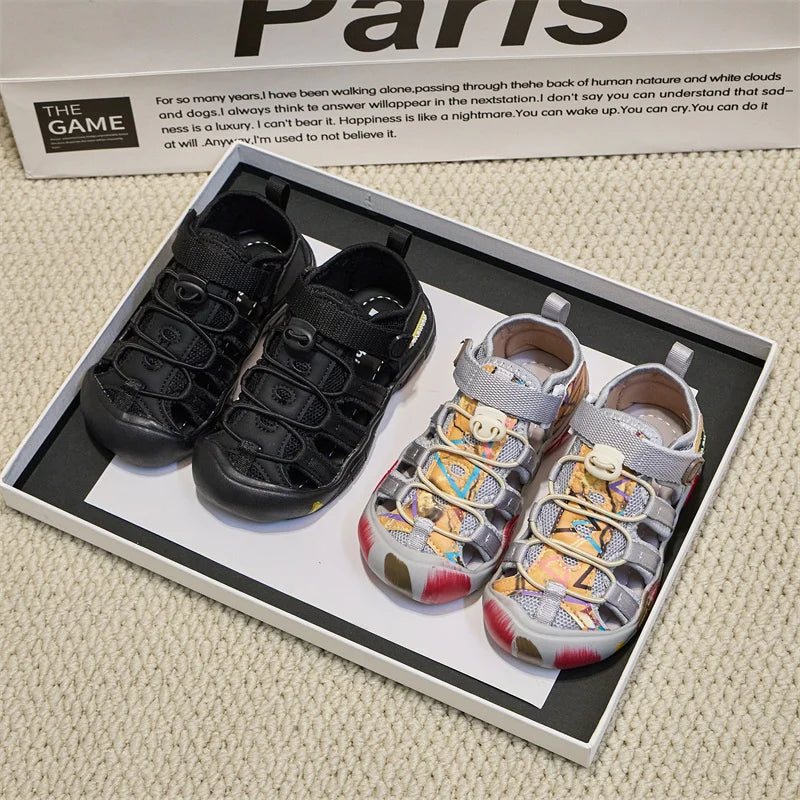 Kids Sports Sandals for Boys Girls 2025 Summer Non-slip Toddler Beach Shoes Versatile Chic Comfort School Outdoor Hiking Shoes