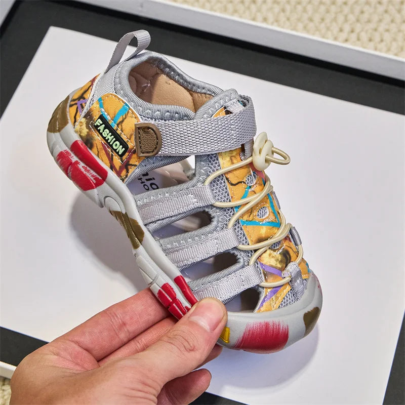 Kids Sports Sandals for Boys Girls 2025 Summer Non-slip Toddler Beach Shoes Versatile Chic Comfort School Outdoor Hiking Shoes