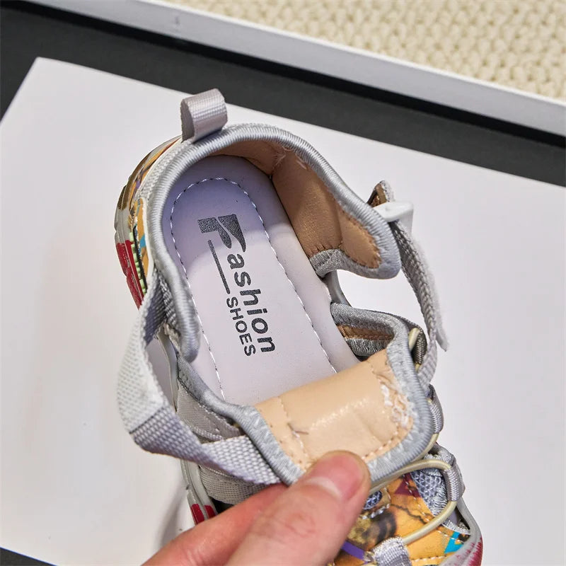 Kids Sports Sandals for Boys Girls 2025 Summer Non-slip Toddler Beach Shoes Versatile Chic Comfort School Outdoor Hiking Shoes