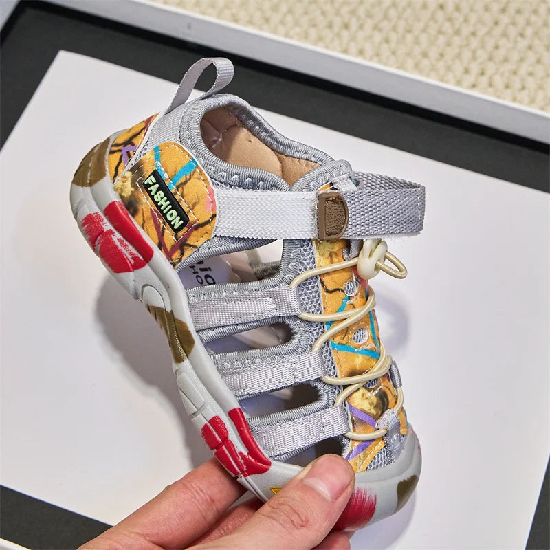Kids Sports Sandals for Boys Girls 2025 Summer Non-slip Toddler Beach Shoes Versatile Chic Comfort School Outdoor Hiking Shoes